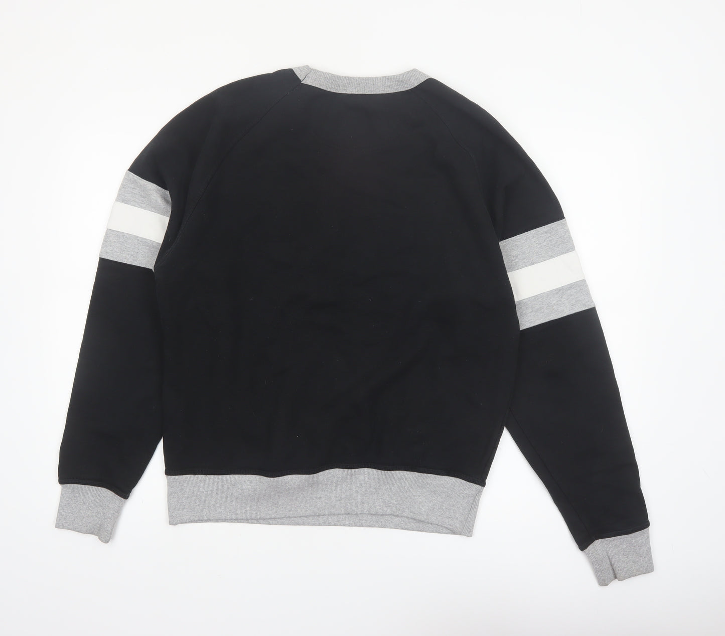 Champion Men's Black Grey Pullover Sweatshirt M Logo Sports Style