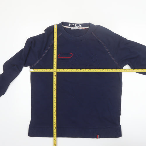 FILA Mens Blue Logo Pullover Sweatshirt Size L