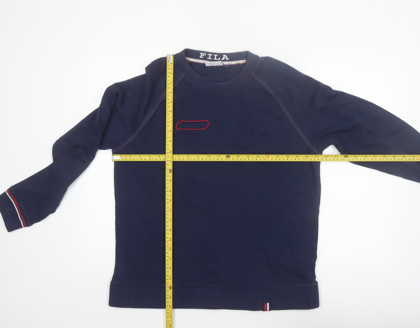 FILA Mens Blue Logo Pullover Sweatshirt Size L