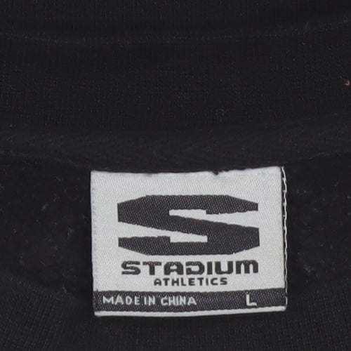 Stadium Athletics Men's Black Cowboys Graphic Pullover Sweatshirt L
