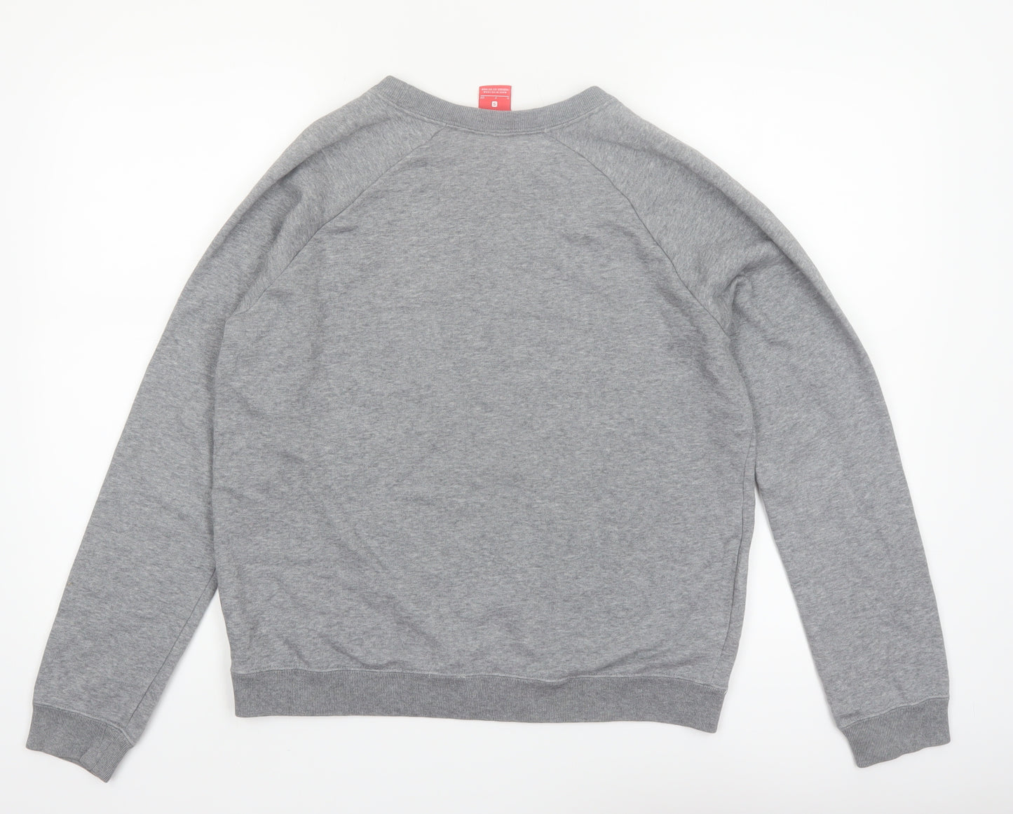 Nike Women Grey Small Pullover Sweatshirt Crew Neck Long Sleeve