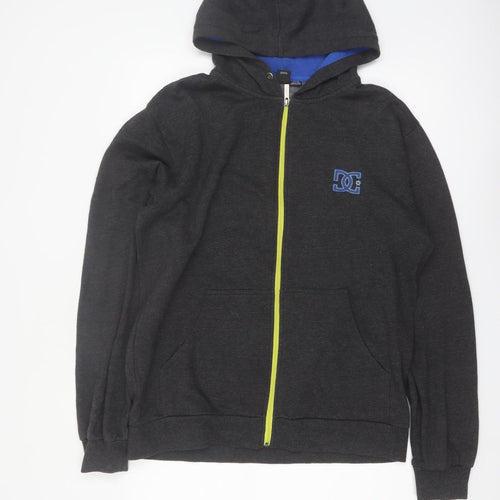 DC Men’s Black Full Zip Fleece Hoodie Size M Regular Fit