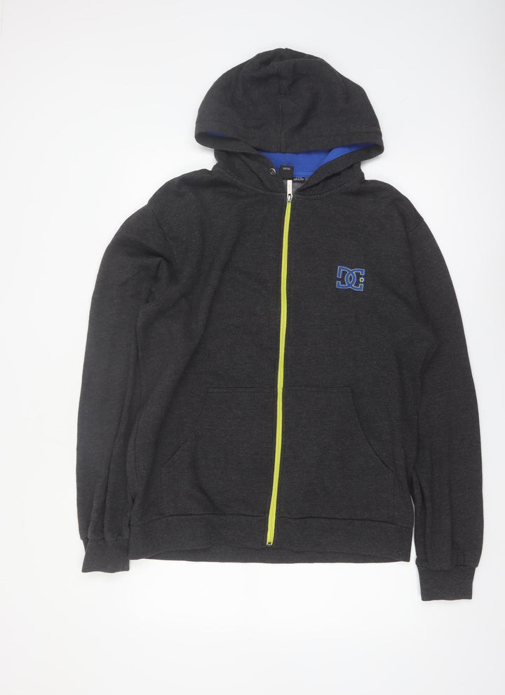 DC Men’s Black Full Zip Fleece Hoodie Size M Regular Fit