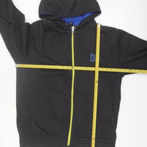 DC Men’s Black Full Zip Fleece Hoodie Size M Regular Fit