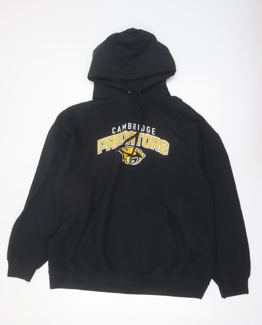The Authentic T-Shirt Company Mens Black 2XL Pullover Hoodie Cambridge Predators