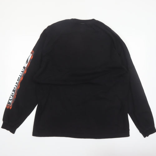 JanSport Men's Black Team Arctic Racing Long Sleeve Vintage Tee L