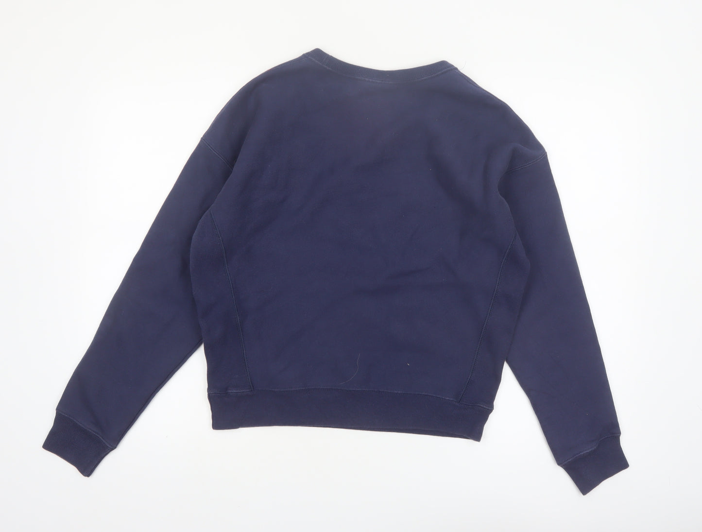 Champion Womens Navy Reverse Weave Sweatshirt Medium Cotton Blend