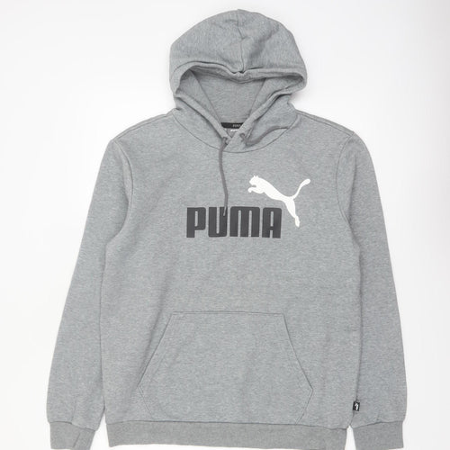Puma Mens Grey Pullover Hoodie Regular Fit M Sportswear
