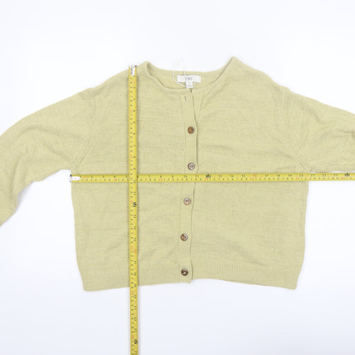 Marks and Spencer Women's Beige Knit Button Cardigan M