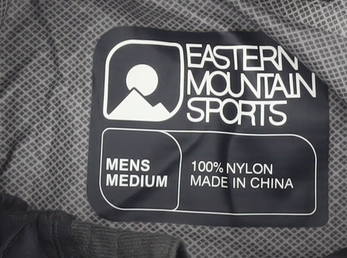 Eastern Mountain Sports Men's Black Medium Waterproof Hooded Rain Jacket