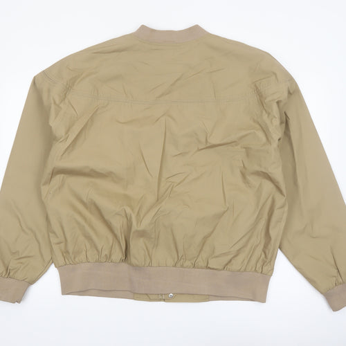 Knightsbridge Men's Beige Bomber Jacket L Polyester Cotton Casual