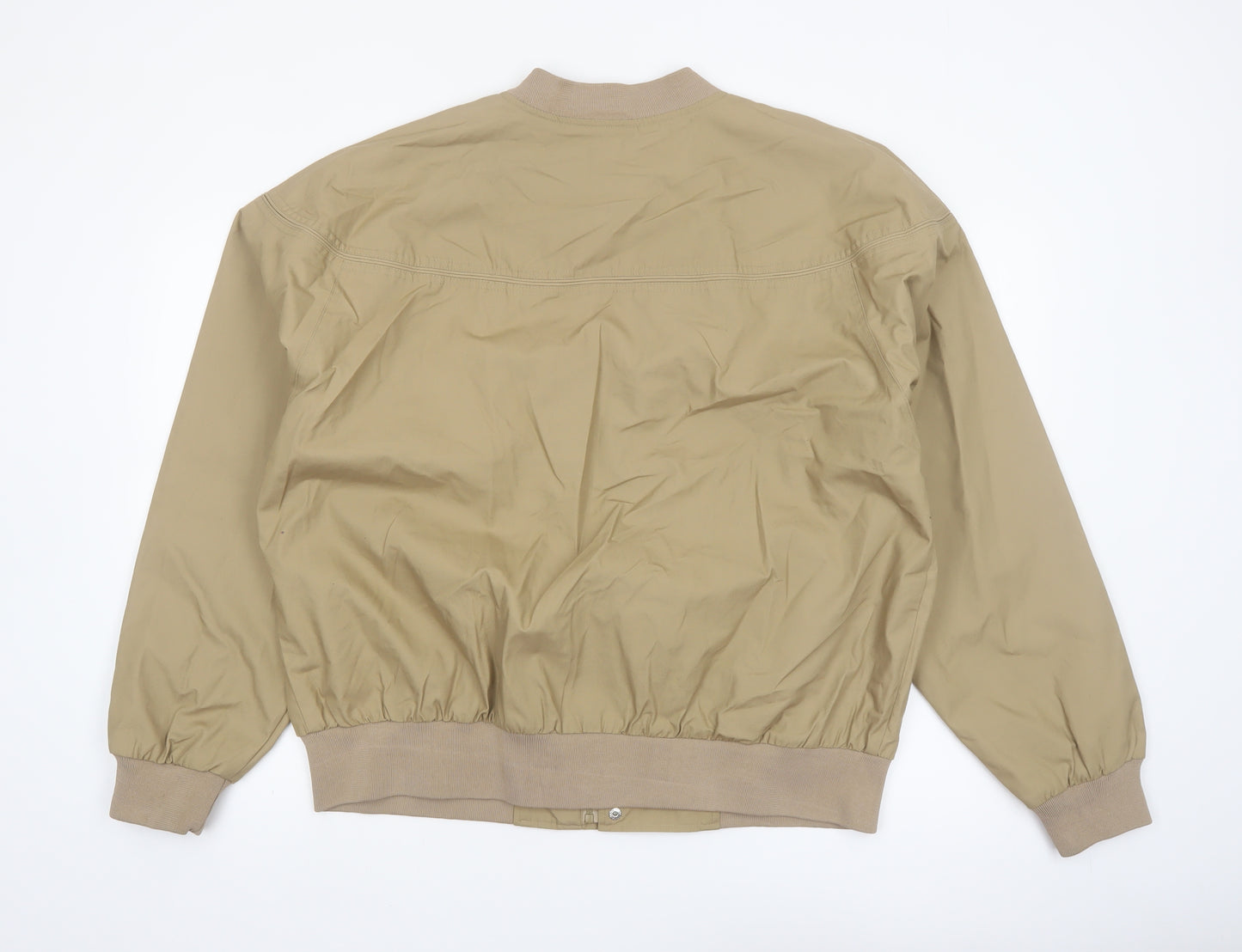 Knightsbridge Men's Beige Bomber Jacket L Polyester Cotton Casual
