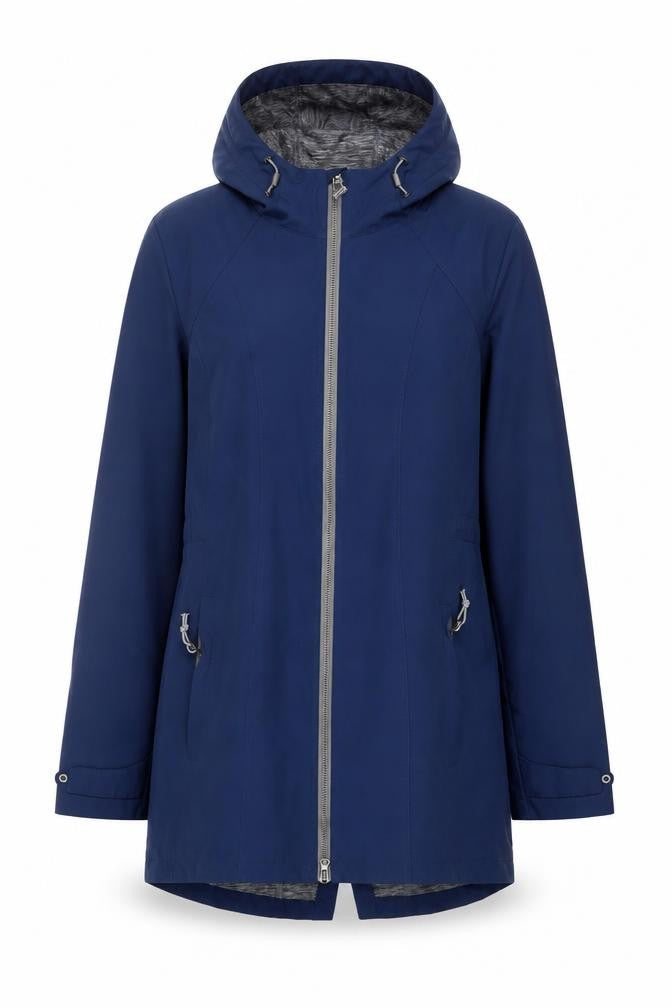 Front view of G.I.G.A. DX by Killtec Women's Blue Waterproof Hooded Jacket, size 12