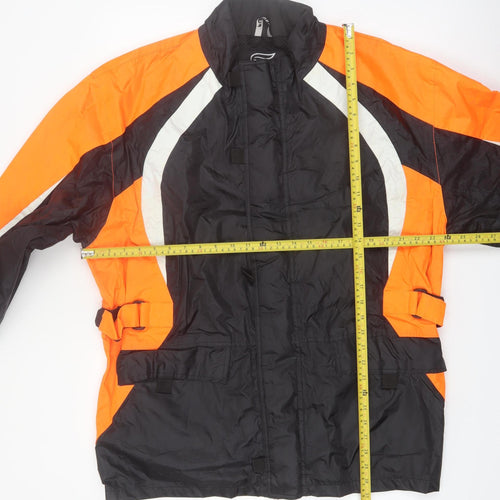 Fulmer Men's Orange Black XL Waterproof Reflective Motorcycle Jacket
