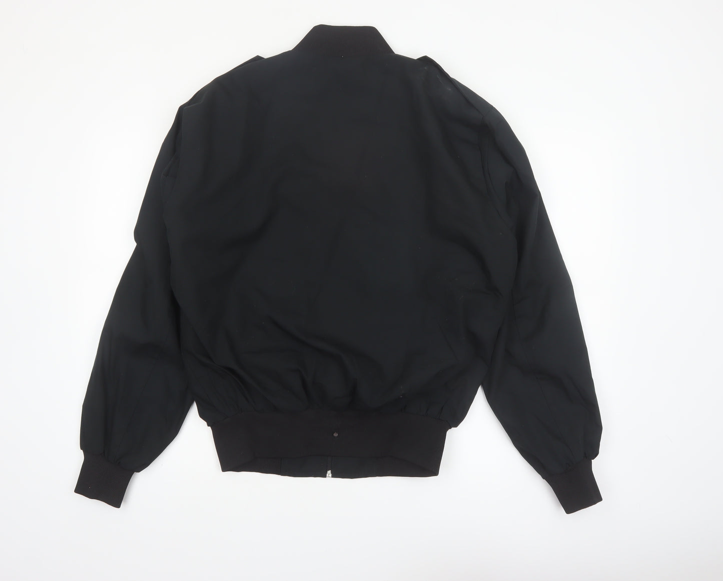 CANEX Men's Black Bomber Jacket Size 42 Regular Fit Full Zip Polyester