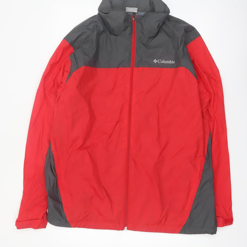 Columbia Men's Red Lightweight Windbreaker Jacket Size L