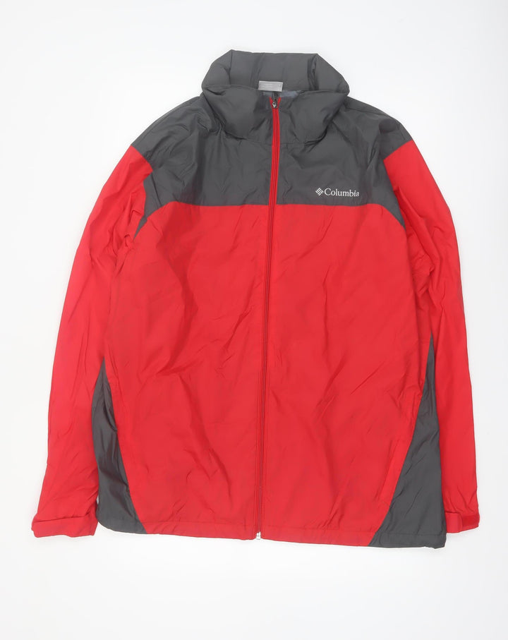 Columbia Men's Red Lightweight Windbreaker Jacket Size L