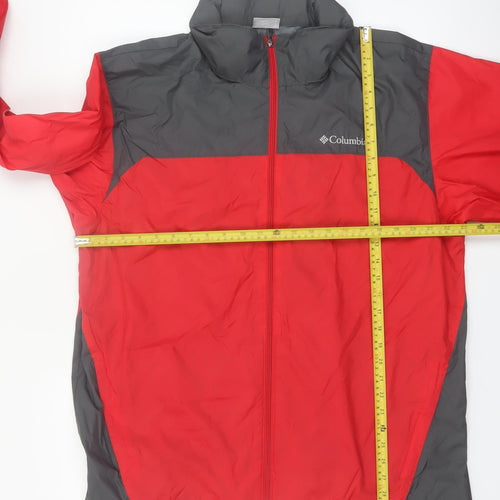Columbia Men's Red Lightweight Windbreaker Jacket Size L