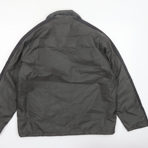 Casual Men’s Grey Polyester Full Zip Lightweight Jacket Size S