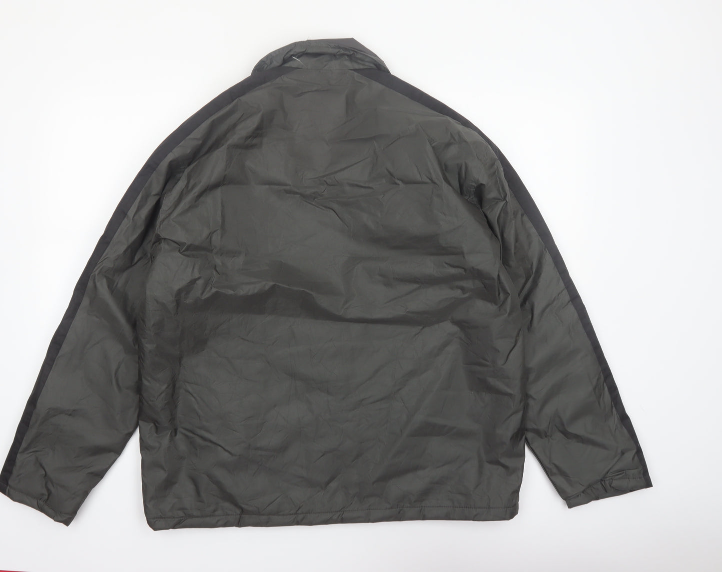 Casual Men’s Grey Polyester Full Zip Lightweight Jacket Size S