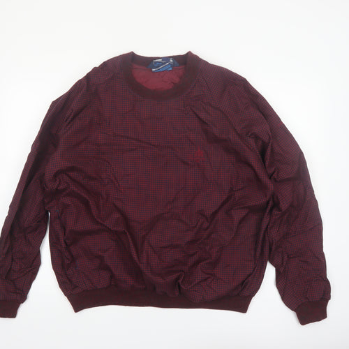 Sunderland of Scotland Men's Red Check Pullover Sweatshirt L Waterproof