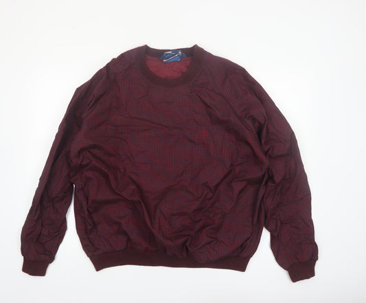 Sunderland of Scotland Men's Red Check Pullover Sweatshirt L Waterproof