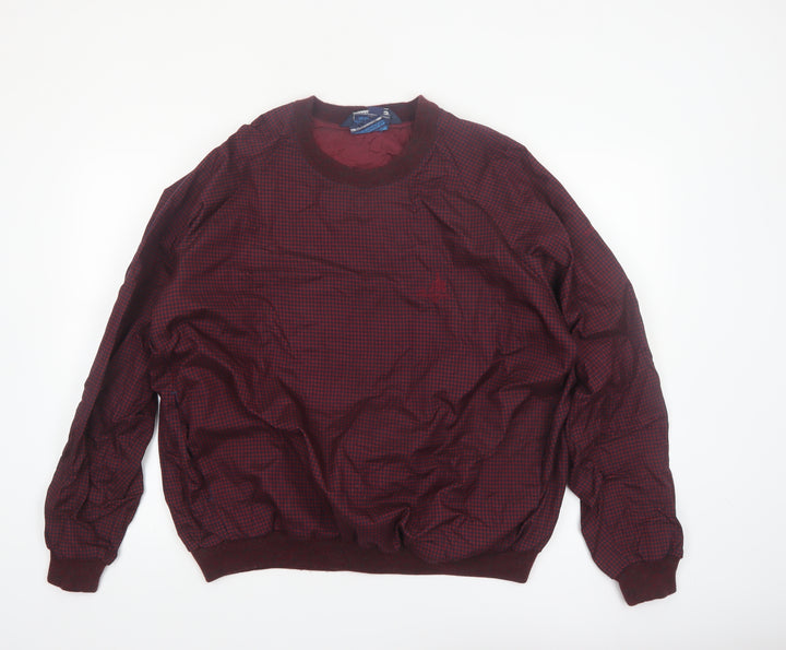 Sunderland of Scotland Men's Red Check Pullover Sweatshirt L Waterproof
