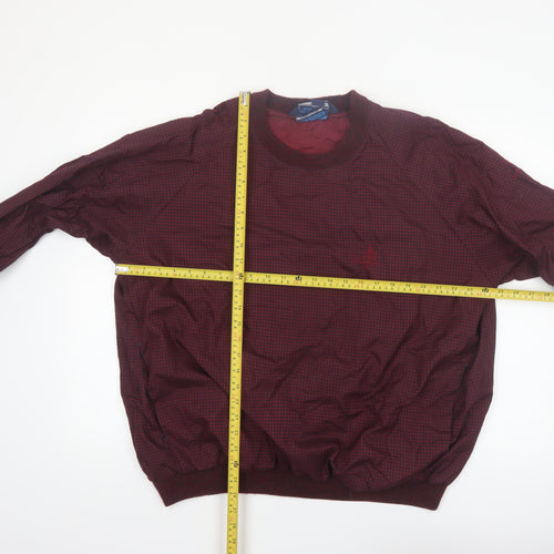 Sunderland of Scotland Men's Red Check Pullover Sweatshirt L Waterproof
