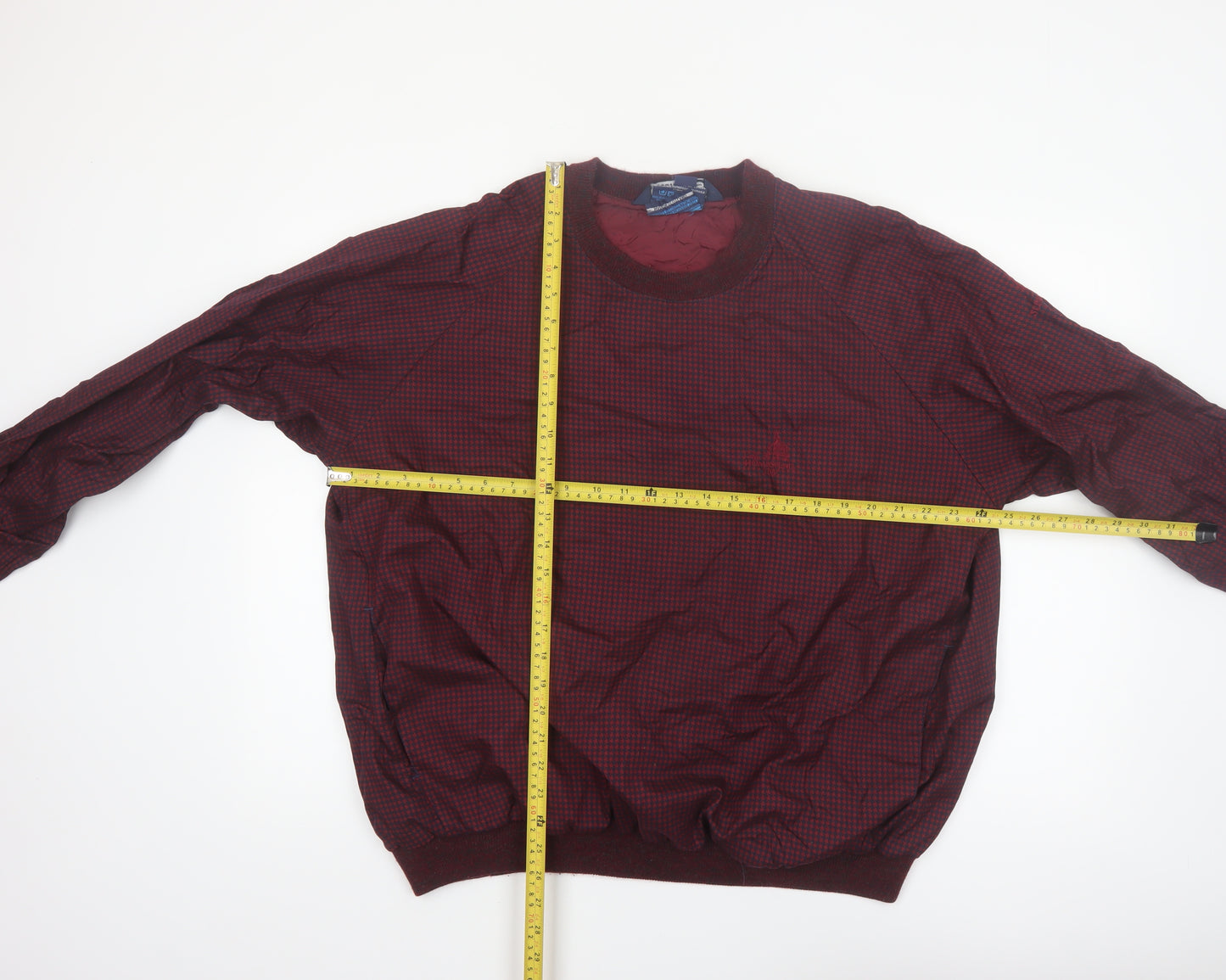 Sunderland of Scotland Men's Red Check Pullover Sweatshirt L Waterproof