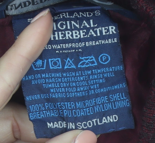 Sunderland of Scotland Men's Red Check Pullover Sweatshirt L Waterproof
