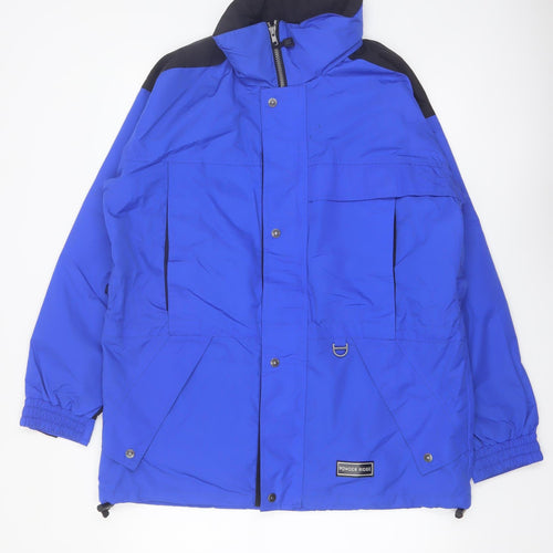 Powder Ridge Mens Blue Waterproof Ski Parka Jacket Size S