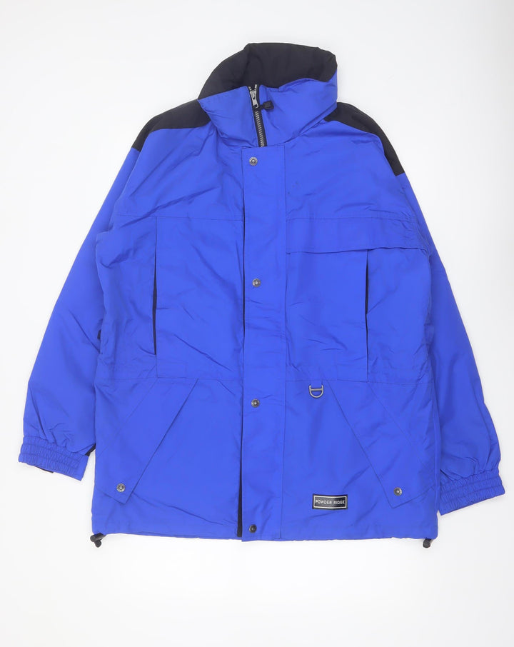 Powder Ridge Mens Blue Waterproof Ski Parka Jacket Size S