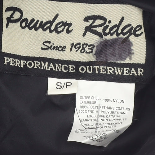 Powder Ridge Mens Blue Waterproof Ski Parka Jacket Size S