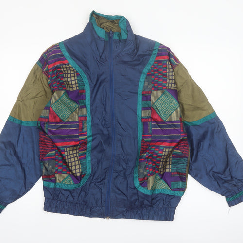 Active Stuff Men's Multicoloured 90s Nylon Windbreaker Jacket S