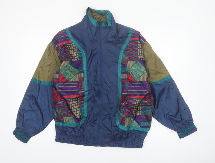 Active Stuff Men's Multicoloured 90s Nylon Windbreaker Jacket S