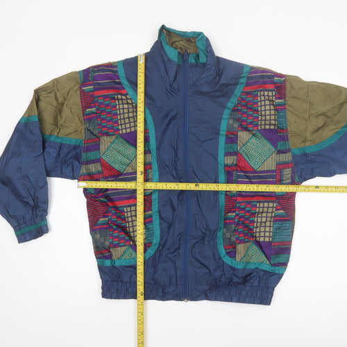 Active Stuff Men's Multicoloured 90s Nylon Windbreaker Jacket S