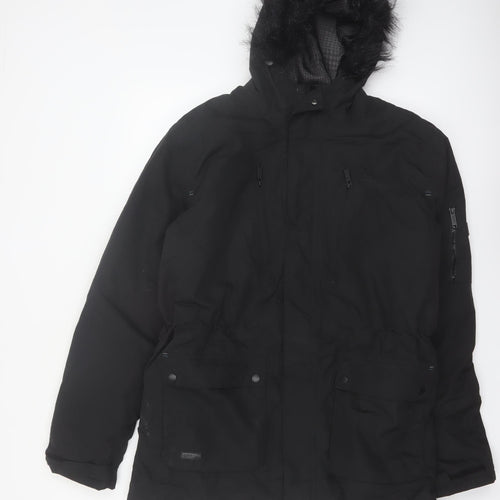 Regatta Men's Black L Parka Jacket Hooded Waterproof Insulated