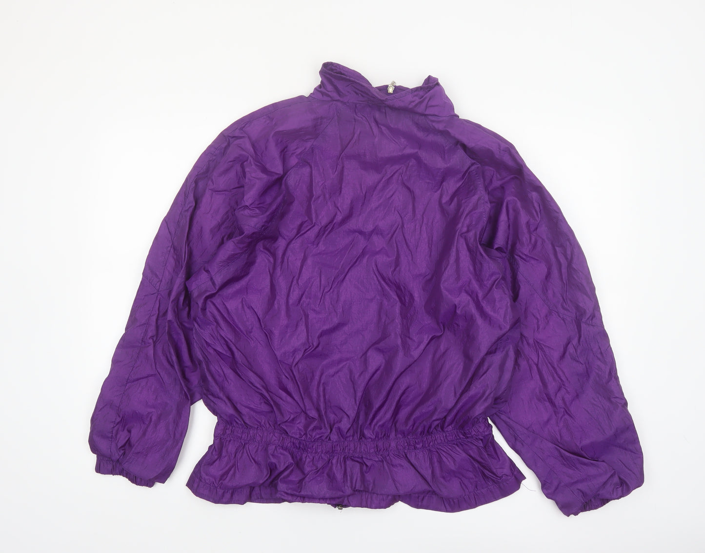 Droors Spirit Womens Purple Embroidered Windbreaker Jacket L