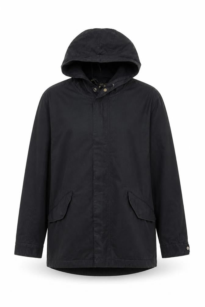 Gap Womens Black Cotton Hooded Parka Jacket Size S
