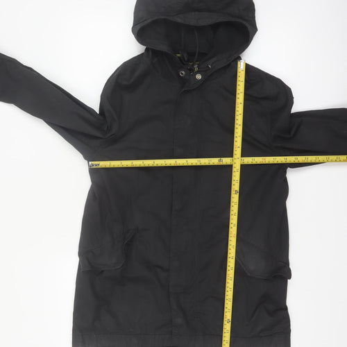 Gap Womens Black Cotton Hooded Parka Jacket Size S