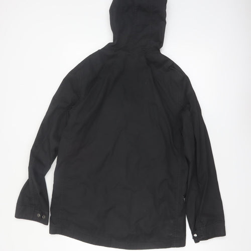 Gap Womens Black Cotton Hooded Parka Jacket Size S