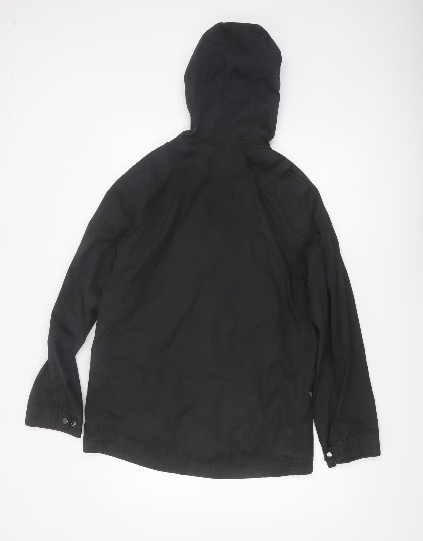 Gap Womens Black Cotton Hooded Parka Jacket Size S