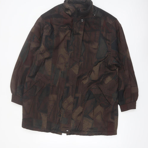 Forecaster of Boston Men's Brown Geometric Mid-Length Coat S