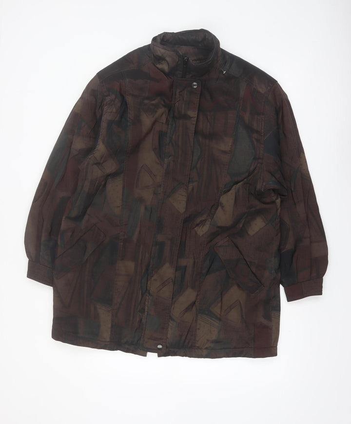 Forecaster of Boston Men's Brown Geometric Mid-Length Coat S