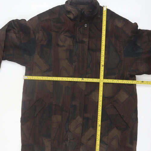 Forecaster of Boston Men's Brown Geometric Mid-Length Coat S