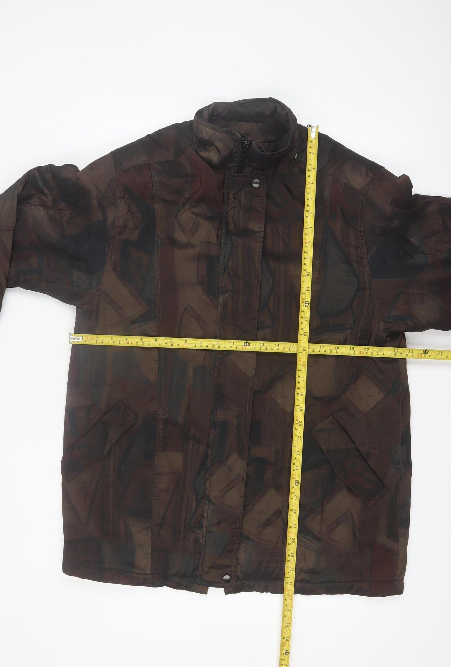 Forecaster of Boston Men's Brown Geometric Mid-Length Coat S