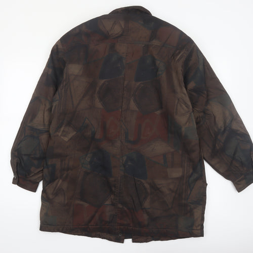 Forecaster of Boston Men's Brown Geometric Mid-Length Coat S
