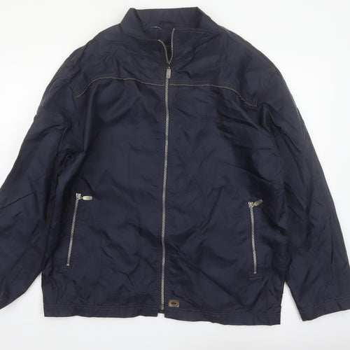 Urban North End Men's Blue Nylon Full Zip Lightweight Jacket Medium