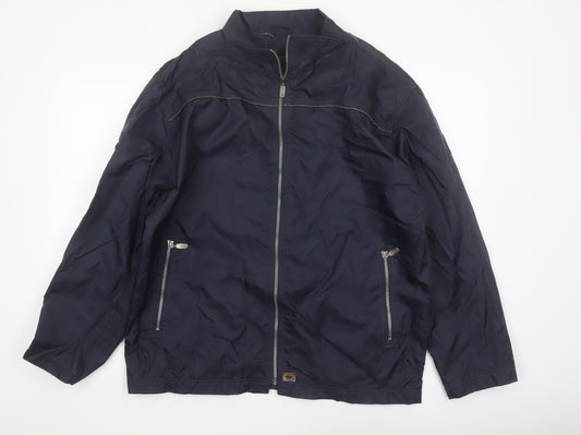 Urban North End Men's Blue Nylon Full Zip Lightweight Jacket Medium