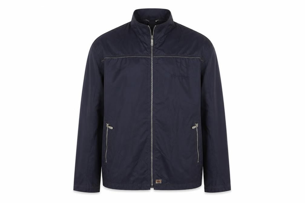Front view of Urban North End Men's Blue Nylon Full Zip Lightweight Jacket Medium